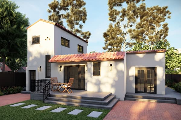 After photo of a completed ADU in Downey backyard